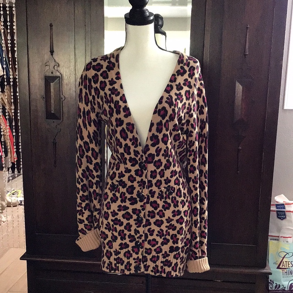 Cheetah cardigan EUC